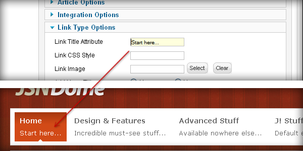 Main Menu Rich Text Settings